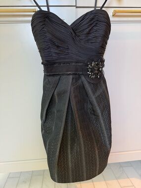 short strapless evening dress bcbgmaxazria BCBGMAXAZRIA Back Bow Mini Dress